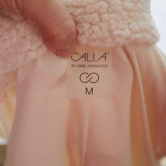 Calia by Carrie Underwood White Sherpa Fleece Full Zip Vest Women's Medium - Picture 6 of 7